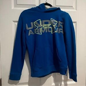 Underarmor Boys Blue Logo Hoodie